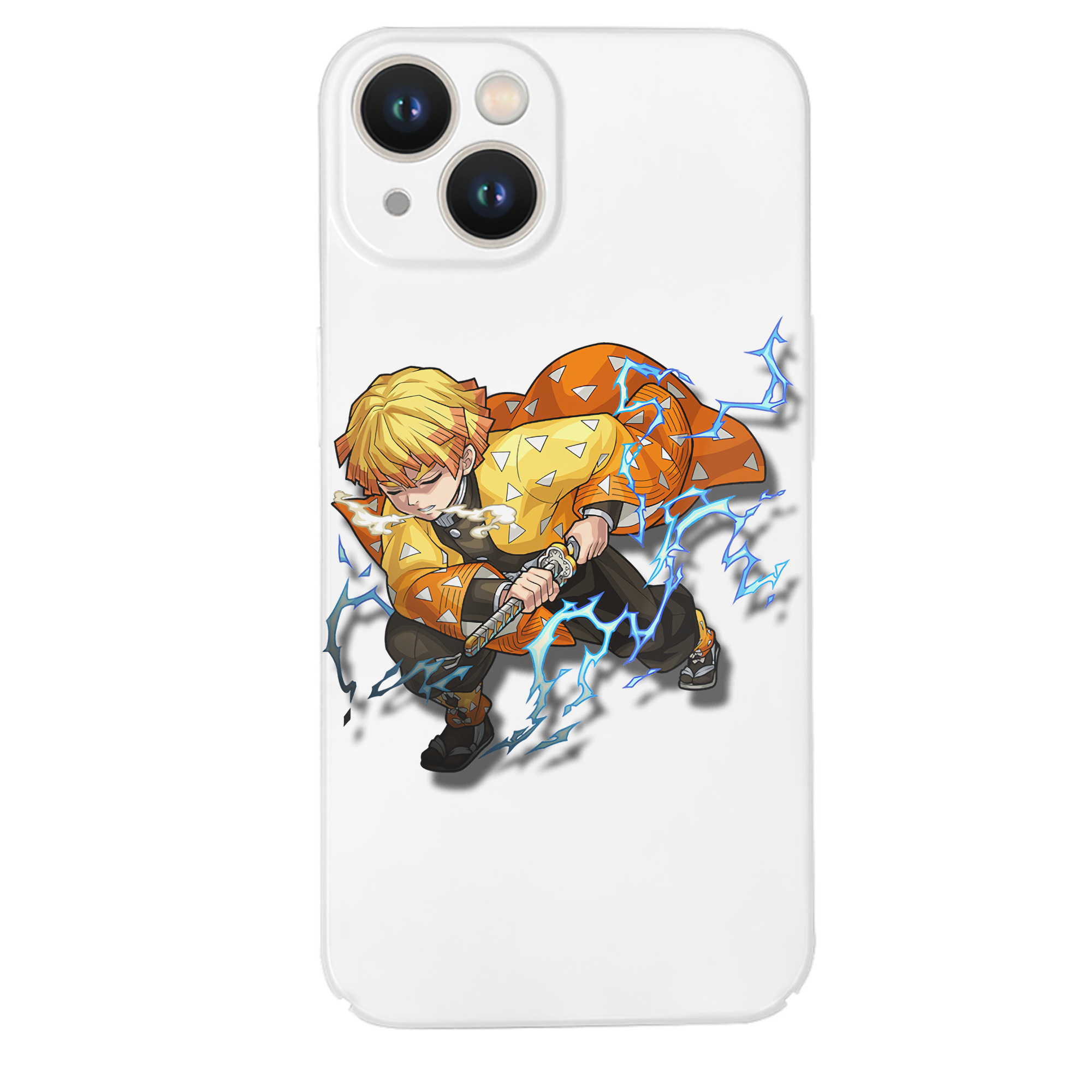 （画像用） 鬼滅の刃（きめつのやいば）我妻 善逸／あがつま ぜんいつ Agatsuma Zenitsu 【iPhone 14シリーズ対応】ハードケース